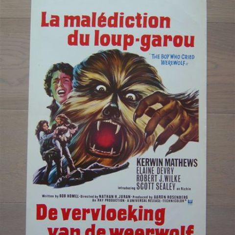 'La malediction du loup-garou' (The boy who cried werewolf) Belgian affichette